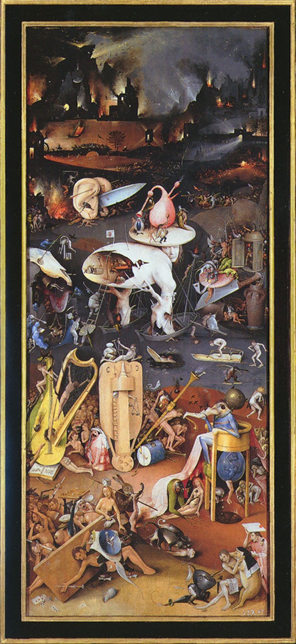 Hiernonymous Bosch, cut from Garden of Earthly Delights